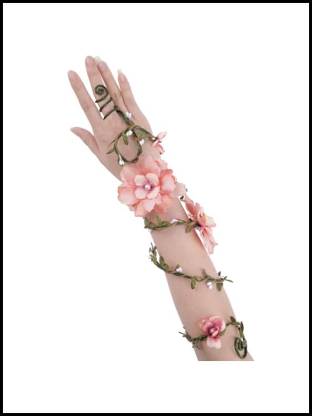 Renaissance Fairy Floral Arm Wrap - Elf Bracelet Costume Accessory